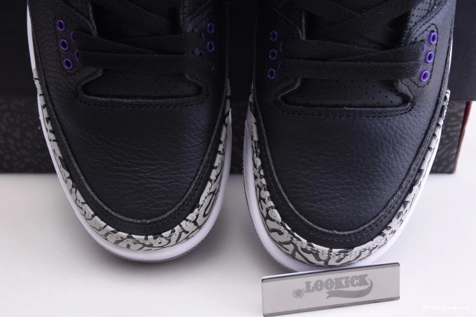 MaikeSneakers 3 Court CT8532-050 Jordan Retro Purple Air Black 0808